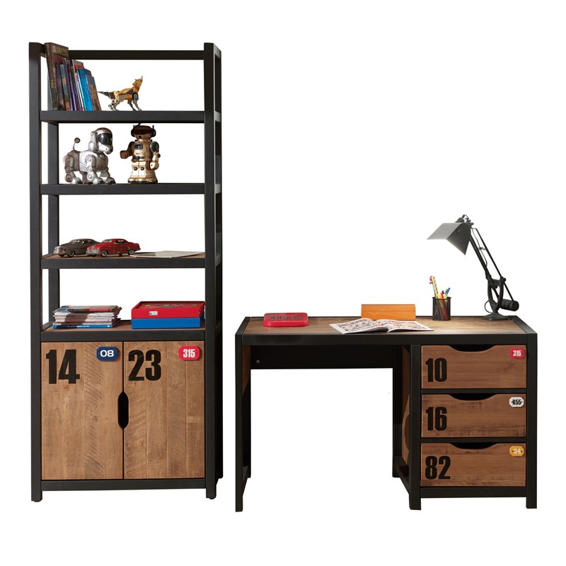Chambres complètes-Combinaison de chambre d'enfant Alex 2-Vipack-mailleux-0