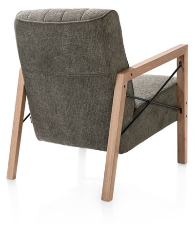 Fauteuils cuir-Northon, fauteuil avec accoudoir en bois vintage clay  white  black-Henders & Haze-3