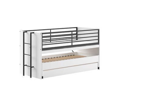 Lit mi-hauteur-SAM LIT MI-HAUTEUR (86) 90 x 200 cm BLANC-Vipack-mailleux-0