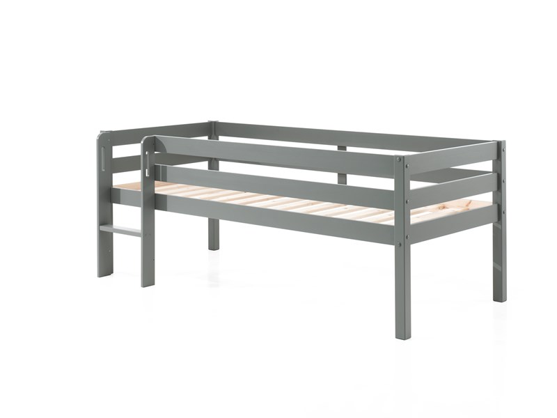 Lit mi-hauteur-PINO LIT MI-HAUTEUR BAS AVEC ÉCHELLE 90 x 200 cm GRIS-Vipack-mailleux-0