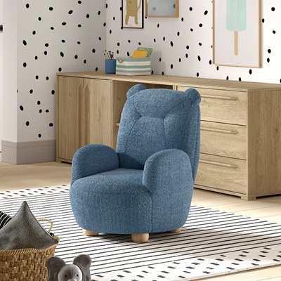 Chaise à bascule-ROCKY SOFA OURS MINI BOUCLÉ DAVIS BLEU-Vipack-mailleux-1