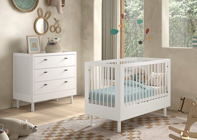 Chambres complètes-Combinaison de chambre d'enfant Forrest Beech 4-hêtre laqué blanc-Vipack-maill-1