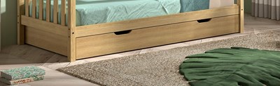 Lit tiroir-NATURE LIT GIGOGNE 90 x 190 cm CHÊNE-Vipack-mailleux-1