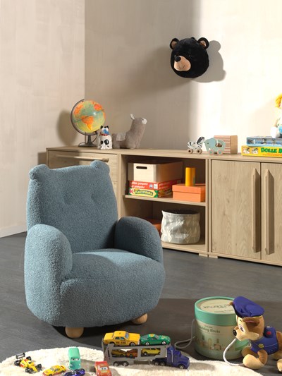 Chaise à bascule-ROCKY SOFA OURS MINI BOUCLÉ DAVIS BLEU-Vipack-mailleux-4