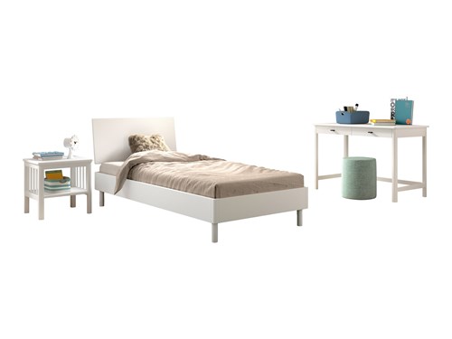 Chambres complètes-Combinaison de chambre d'enfant Forrest Beech 4-hêtre laqué blanc-Vipack-maill-0
