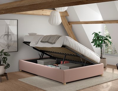 Lit enfant-MOON STORAGE CADRE DE LIT 140 x 200 cm BOUCLÉ ROSE-Vipack-mailleux-4