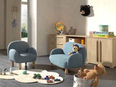Chaise à bascule-ROCKY SOFA DOUBLE MINI BOUCLÉ DAVIS BLEU-Vipack-mailleux-4