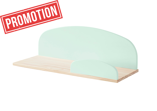 Tablette-KIDDY ÉTAGÈRE MURALE (65cm) MINT GREEN-Vipack-mailleux-0