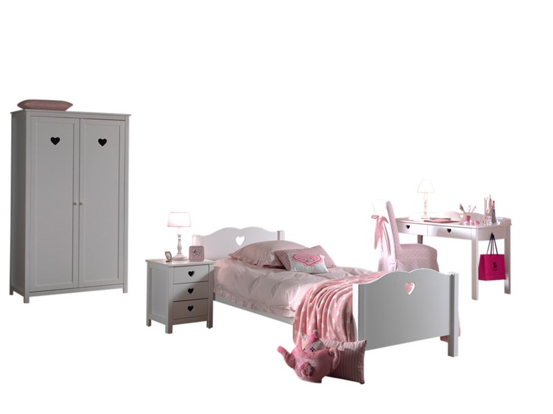 Chambres complètes-Combinaison de chambre d'enfant Amori 4-blanc-Vipack-mailleux-0
