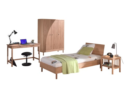 Chambres complètes-Combinaison de chambre d'enfant Forrest Oak 2-chêne-Vipack-mailleux-0