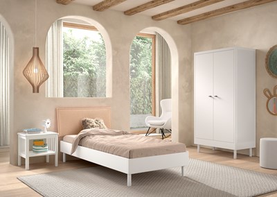 Chambres complètes-Combinaison de chambre d'enfant Forrest Beech 4-hêtre laqué blanc-Vipack-maill-1