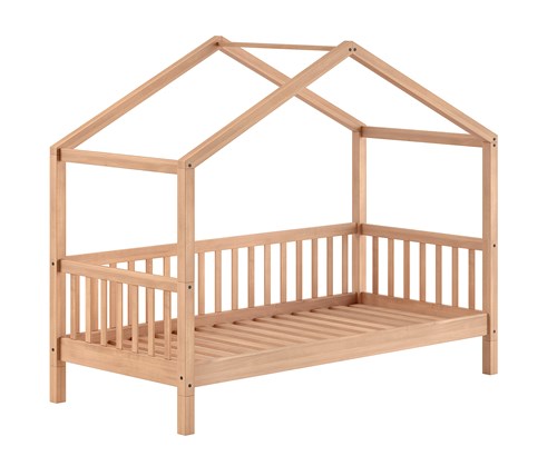 Lit enfant-SEDA LIT CABANE 90 x 200 cm HÊTRE NATUREL-Vipack-mailleux-0
