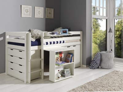 Chambres complètes-Cette PINO-combinaison se compose des éléments suivants  PINO lit compact blan-1