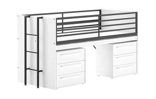 Chambres complètes-Combinaison de chambre d'enfant Sam blanc-Vipack-mailleux-0