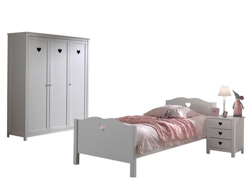 Chambres complètes-Combinaison de chambre d'enfant Amori 7-blanc-Vipack-mailleux-0