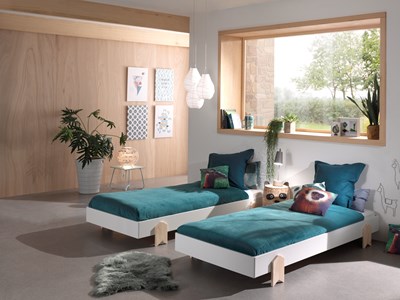 Chambres complètes-Combinaison de chambre d'enfant Modulo 2-Vipack-mailleux-1
