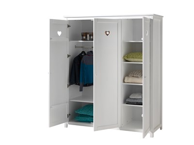 Chambres complètes-Combinaison de chambre d'enfant Amori 7-blanc-Vipack-mailleux-7