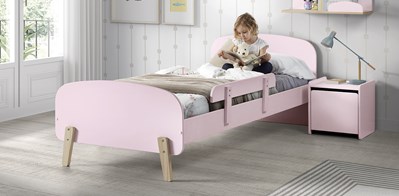 Chambres complètes-Combinaison de chambre d'enfant Kiddy 3-rose-Vipack-mailleux-1