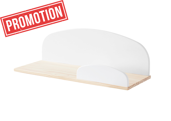 Tablette-KIDDY ÉTAGÈRE MURALE (65cm) BLANC-Vipack-mailleux-0