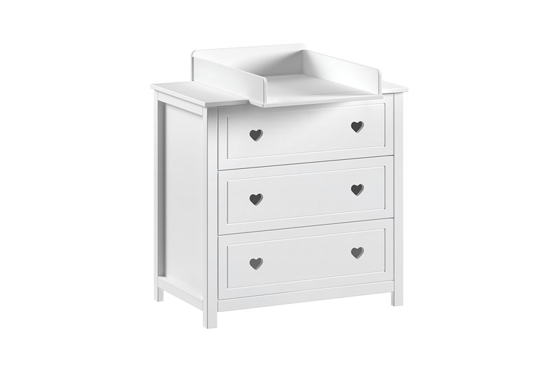 Chambres complètes-Combinaison de chambre d'enfant Amori blanc-Vipack-mailleux-0