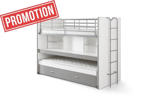 Lit superposé-BONNY LIT SUPERPOSÉ (80) 90 x 200 cm ARGENT-Vipack-mailleux-0