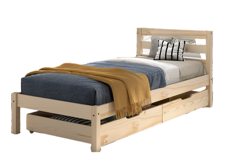 Chambres complètes-Combinaison de chambre d'enfant Pino finition naturelle-Vipack-mailleux-0