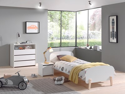 Chambres complètes-Combinaison de chambre d'enfant Kiddy 5-blanc-Vipack-mailleux-1