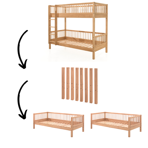 Chambres complètes-Combinaison de chambre d'enfant Forrest Oak chêne-Vipack-mailleux-0