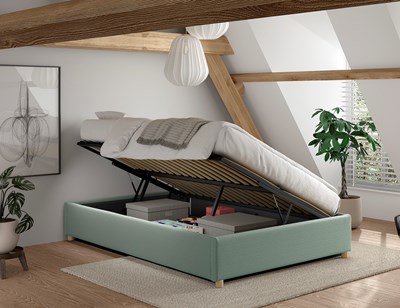 Lit enfant-MOON STORAGE CADRE DE LIT 140 x 200 cm BOUCLÉ VERT-Vipack-mailleux-4
