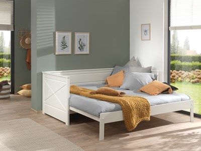 Lit enfant-PINO  SCOTT LIT AMOUVABLE (93) 90 x 200 cm BLANC-Vipack-mailleux-6