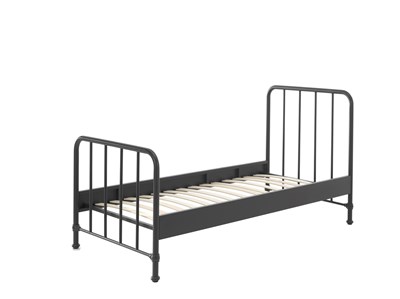 Chambres complètes-Combinaison de chambre d'enfant Bronxx noir-Vipack-mailleux-4