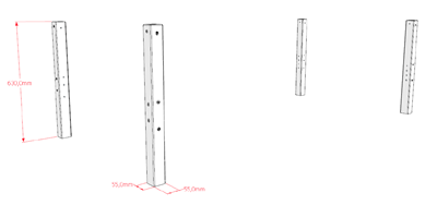 Kit de conversion-FORREST PIEDS POUR LITS MI-HAUTEURS CHÊNE-Vipack-mailleux-1