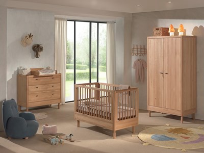 Chambres complètes-Combinaison de chambre d'enfant Forrest Oak 2-chêne-Vipack-mailleux-1