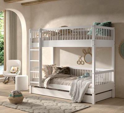 Chambres complètes-Combinaison de chambre d'enfant Forrest Beech hêtre laqué blanc-Vipack-mailleu-1