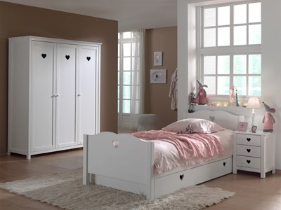Chambres complètes-Combinaison de chambre d'enfant Amori 1-blanc-Vipack-mailleux-1
