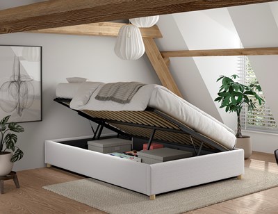 Lit enfant-MOON STORAGE CADRE DE LIT 140 x 200 cm BOUCLÉ BLANC-Vipack-mailleux-4