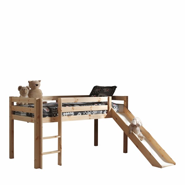 Lit mi-hauteur-PINO LIT MI-HAUTEUR AVEC TOBOGGAN 90 x 200 cm NATUREL-Vipack-mailleux-0