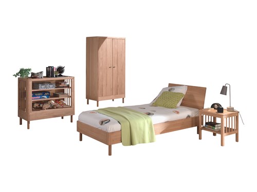 Chambres complètes-Combinaison de chambre d'enfant Forrest Oak 2-chêne-Vipack-mailleux-0