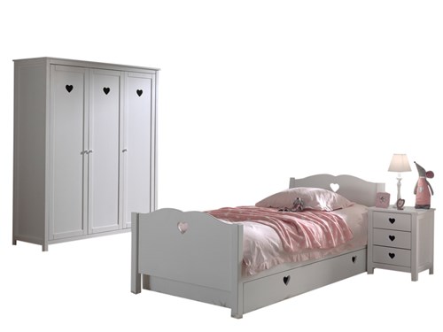 Chambres complètes-Combinaison de chambre d'enfant Amori 1-blanc-Vipack-mailleux-0