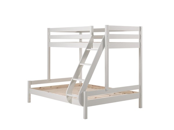 Lit superposé-PINO LIT DE FAMILLE 140 x 200 cm + 90 x 200 cm BLANC-Vipack-mailleux-0
