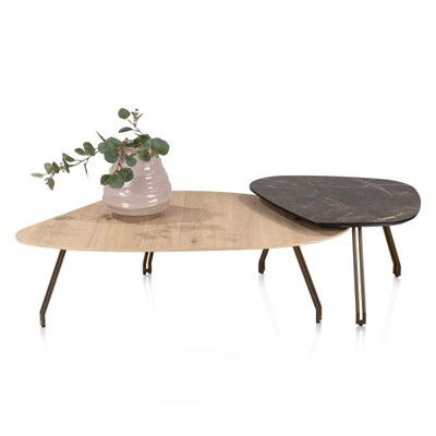 Tables de salon-Mogana, Table basse 72 x 60 cm, primo laminato (HPL), pieds brun acier-Henders & -2