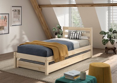 Chambres complètes-Combinaison de chambre d'enfant Pino finition naturelle-Vipack-mailleux-1