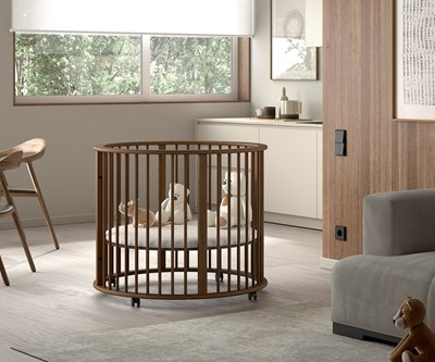 Parc bébé-DINO PARC BÉBÉ Ø 90 cm NOIX-Vipack-mailleux-1