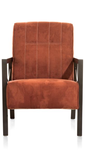 Fauteuils cuir-Northon, fauteuil avec accoudoir en bois vintage clay  white  black-Henders & Haze-15