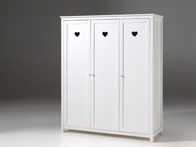 Garde-robe-AMORI ARMOIRE 3 PORTES BLANC-Vipack-mailleux-3