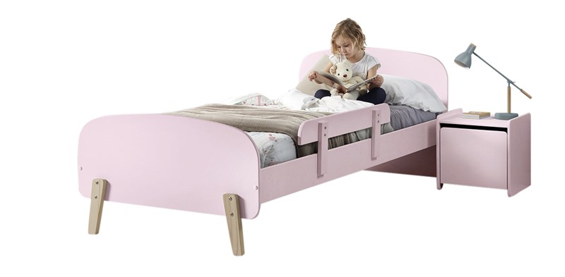 Chambres complètes-Combinaison de chambre d'enfant Kiddy 3-rose-Vipack-mailleux-0