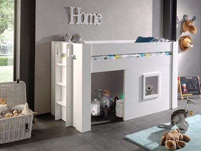 Lit mi-hauteur-NOAH LIT MI-HAUTEUR 90 x 200 cm BLANC-Vipack-mailleux-1
