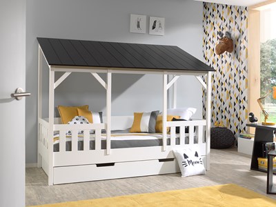Chambres complètes-Combinaison de chambre d'enfant Housebed 8-Vipack-mailleux-1