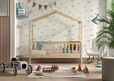 Lit enfant-DALLAS LIT CABANE JUNIOR 70 x 140 cm NATUREL-Vipack-mailleux-1