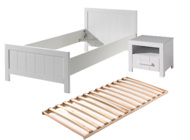 Chambres complètes-Combinaison de chambre d'enfant Erik 2-blanc de la collection erik-Vipack-mail-0